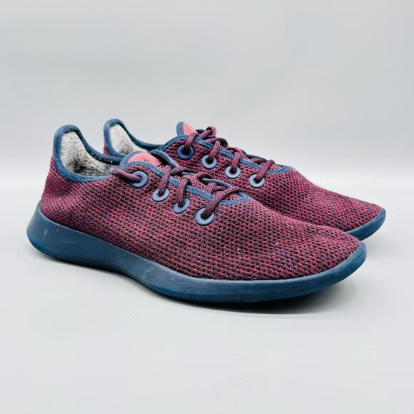 Allbirds Shoes Mens 10 Red Blue Tree Runners Knit Lightweight Eco Sneakers main image 8